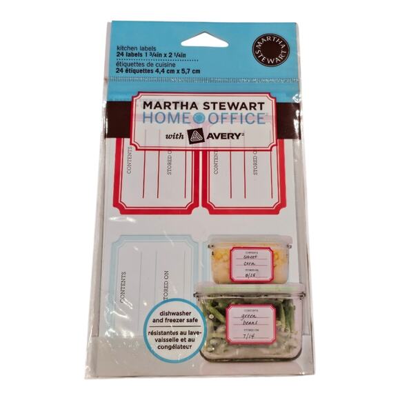 Martha Stewart Home Office 5 Packages Kitchen Labels 24 Stickers per Pack NEW - Picture 5 of 7